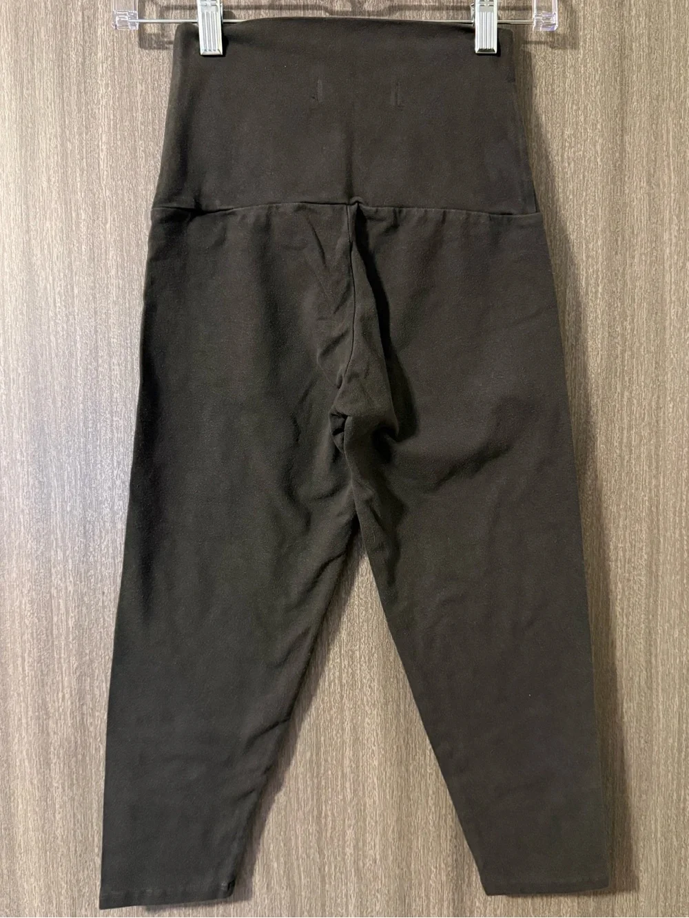 Groceries High-Rise Dark Grey Women's Leggings with Wide Waistband